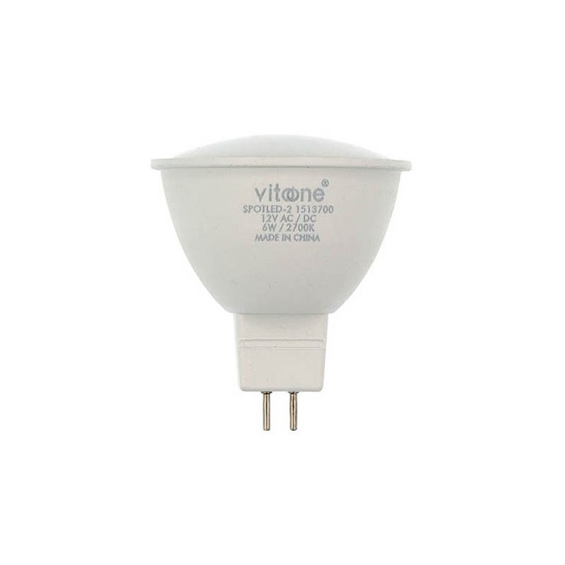 Lampadina LED GU5.3 MR16 6W 528Lm 6400K luce fredda 12VDC