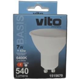 Lampadina LED GU10 7W 540Lm 6400K luce fredda