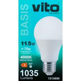 Lampadina LED E27 11,5W 1035Lm 4000K luce naturale