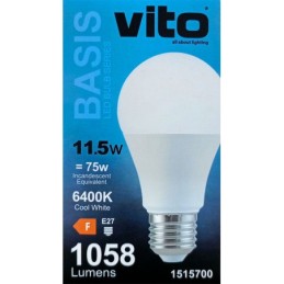 Lampadina Led E27 11,5W 1058Lm 6400K luce fredda