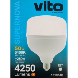 Lampada 50W 4250Lm E27 6400K luce fredda