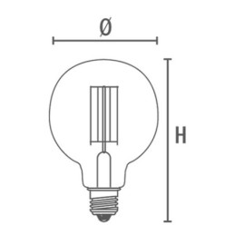 Lampada LED Deco Tecno Vintage Globo Trasparente E27 7W 2700K