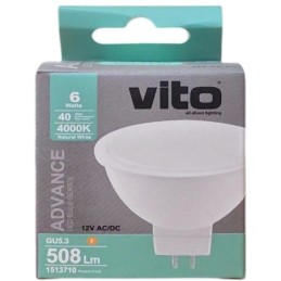 Lampadina LED GU5.3 6W 508lm luce naturale 4000k