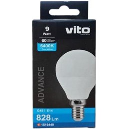 Lampadina LED G45 E14 9W luce fredda 6400k 828lm