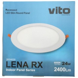 Pannello LED rotondo 24W 2400lm 6000k luce fredda Vito
