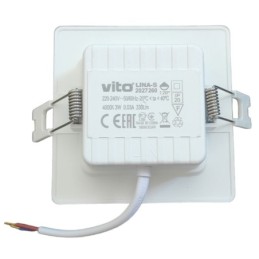 Pannello LED quadrato da incasso 80*80mm 3W luce naturale