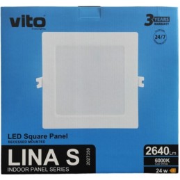 Pannello LED quadrato da incasso 280*280 24W 6000K luce fredda