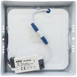 Pannello LED quadrato da parete 12W luce fredda 6000K 1200lm