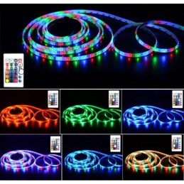 Striscia LED RGB 2m IP65 cavo di alimentazione USB con telecomando