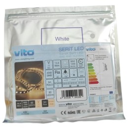 Striscia LED 14,4W/m 1200lm luce fredda 6500K  12V IP20 5m Vito