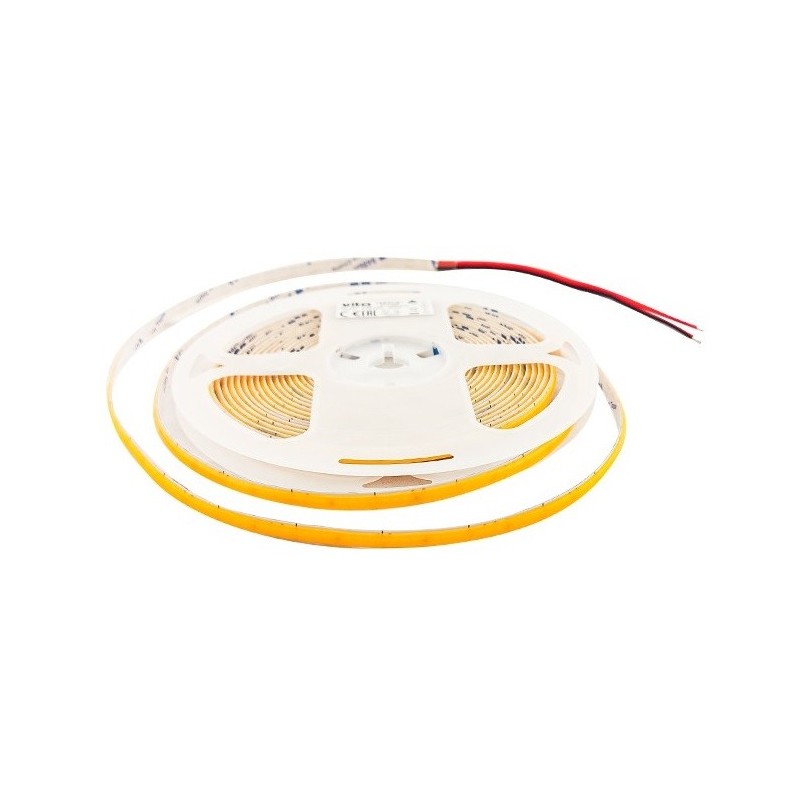 Striscia LED COB 24V 3000K luce calda 1320lm/m 12W/m IP20 5m