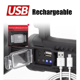 Torcia LED ricaricabile 20W con treppiedi e funzione powerbank