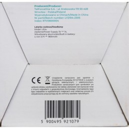 Lampada frontale Ultra 2x 10W/2x  3W 500 lm e 2x batterie 18650 1800mAh Li-Ion
