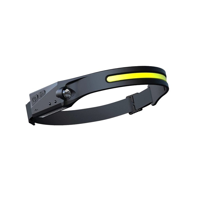 Torcia led ricaricabile da fronte 3W/1W 6000k luce fredda 300/100lm con sensore di movimento