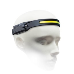 Torcia led ricaricabile da fronte 3W/1W 6000k luce fredda 300/100lm con sensore di movimento