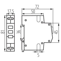 Indicatore di tensione per guida din KLI-3G Kanlux