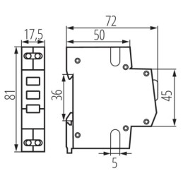 Indicatore di tensione per guida din KLI-3R Kanlux