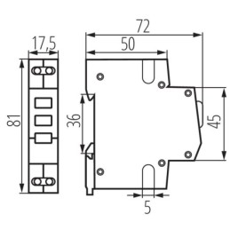 Indicatore di tensione per guida DIN KLI-RGY Kanlux