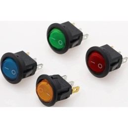 Interruttore luminoso a bilanciere rotondo 12V 20A confezione da 20