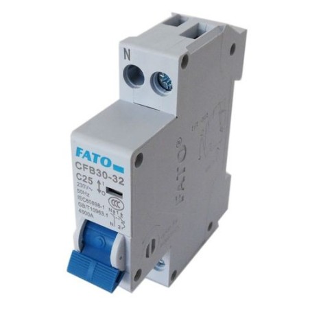 Interruttore magnetotermico 1P+N C25