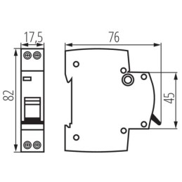 Interruttore magnetotermico 1P+N C10 10A Kanlux