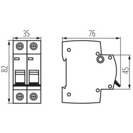 Interruttore magnetotermico 2P 16A Kanlux
