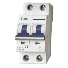 Interruttore magnetotermico per impianti fotovoltaici 2 poli 25A Geti
