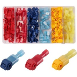 Kit 120pz terminali autofilettanti a giunzione rapida e a forcella con sgancio rapido
