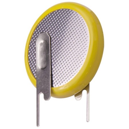 Batteria al litio CR2032 3V 200mAh a saldare 2 Pin verticale