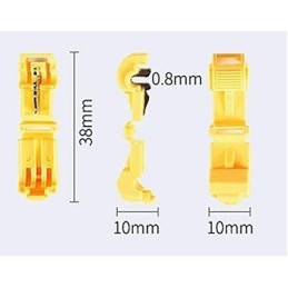 Morsetto di collegamento per filo a T giallo 100pz