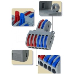 Morsettiera 2 INPUT / 6 OUTPUT  0.08-4.0mm²