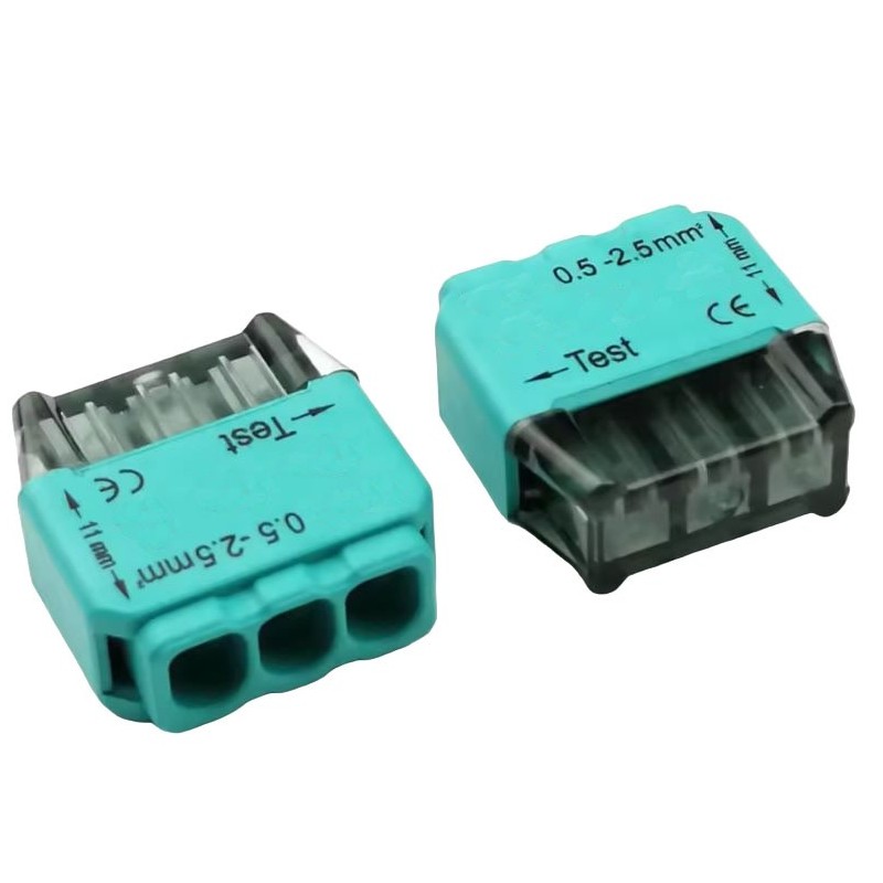 Morsettiera in plastica 3 poli 24A 300V 0,5-2,5mm