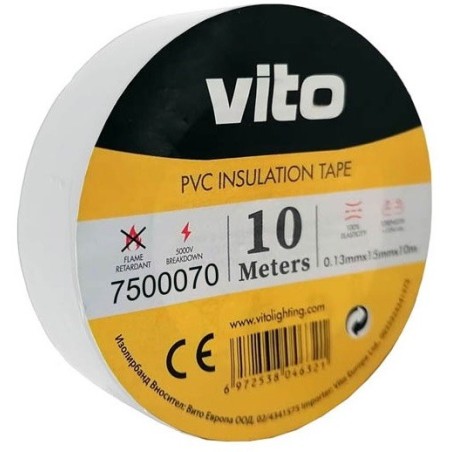 Nastro isolante 15mm 10m bianco Vito