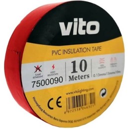 Nastro isolante 15mm 10m rosso