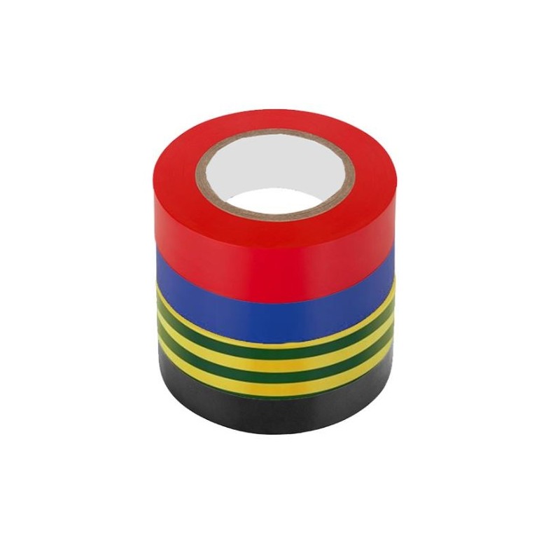 Nastro isolante vari colori 18mm x 8m pacco da 4