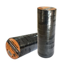 Nastro isolante nero 18mm 18m - Confezione da 10 pezzi