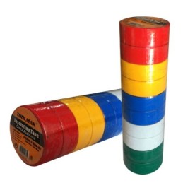 Nastro isolante elettrico colorato confezione da 10 pezzi - 0.15x18mm 4.5m