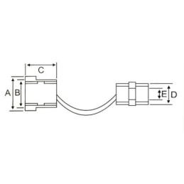 Boccola passacavo/fissacavo 4.7mm - nero