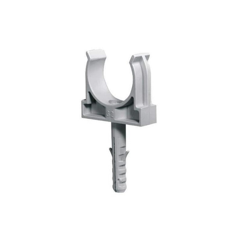 Clip fissatubo a tassello con vite 25mm confezione da 100 Elmark
