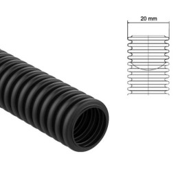 Tubo corrugato pieghevole senza tirafilo 20mm 50m