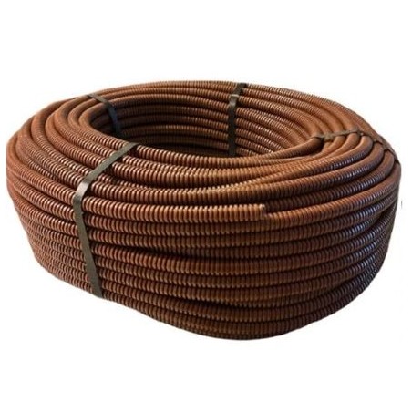 Tubo corrugato pieghevole senza tirafilo 20mm 50m marrone