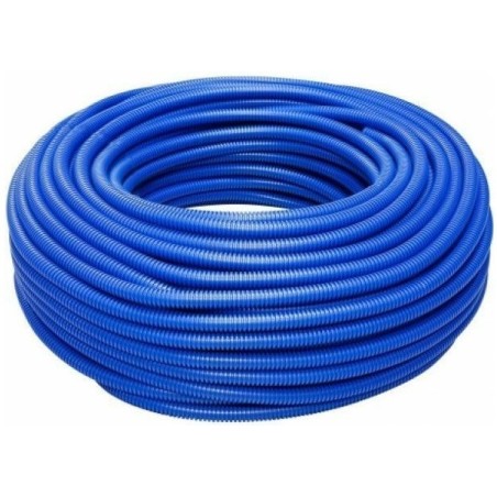 Tubo corrugato pieghevole senza tirafilo 20mm 50m blu