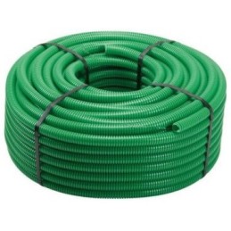 Tubo corrugato pieghevole senza tirafilo 20mm 50m verde