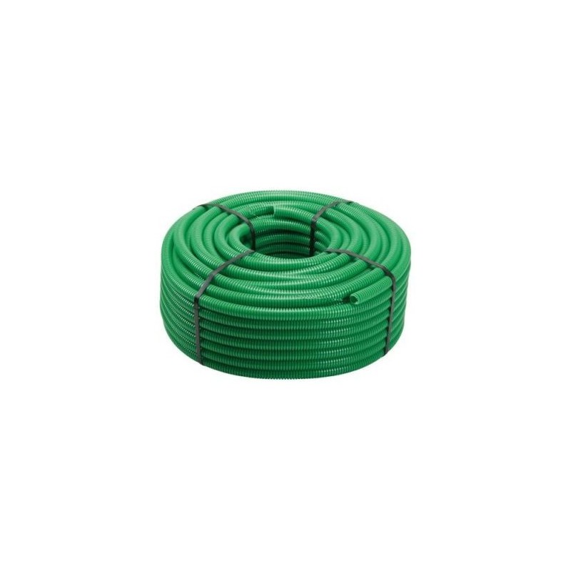 Tubo corrugato pieghevole senza tirafilo 20mm 50m verde