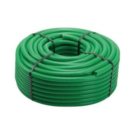 Tubo corrugato pieghevole senza tirafilo 25mm 50m verde