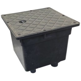 Pozzetto con coperchio per cavi elettrici PP con guarnizioni e viti 250×250 mm