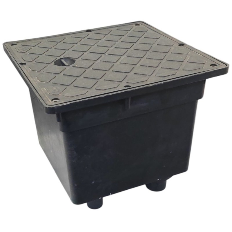 Pozzetto con coperchio per cavi elettrici PP con guarnizioni e viti 250×250 mm