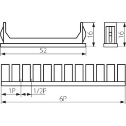 Coperchio di chiusura bianco per quadri elettrici 10 Pezzi - 2X1P+8X1/2P Z-DB Kanlux