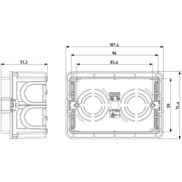 Scatola ad incasso rettangolare 3M Vimar