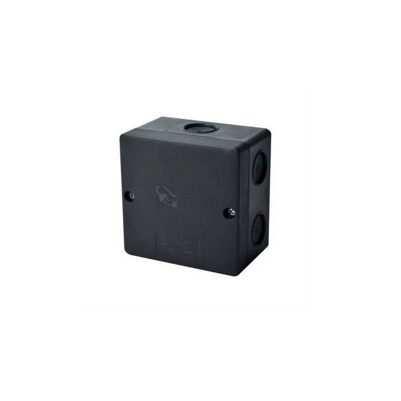 Scatola di derivazione da parete IP66 nera 81x81mm
